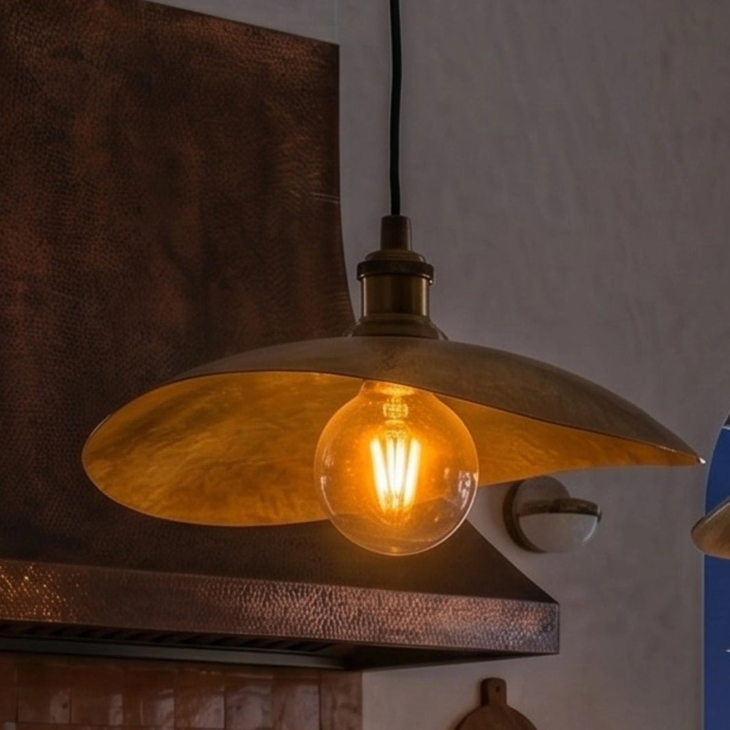 Hammered Brass Pendant Light – Antique Bronze, 5 Sizes 7.8"-24"
