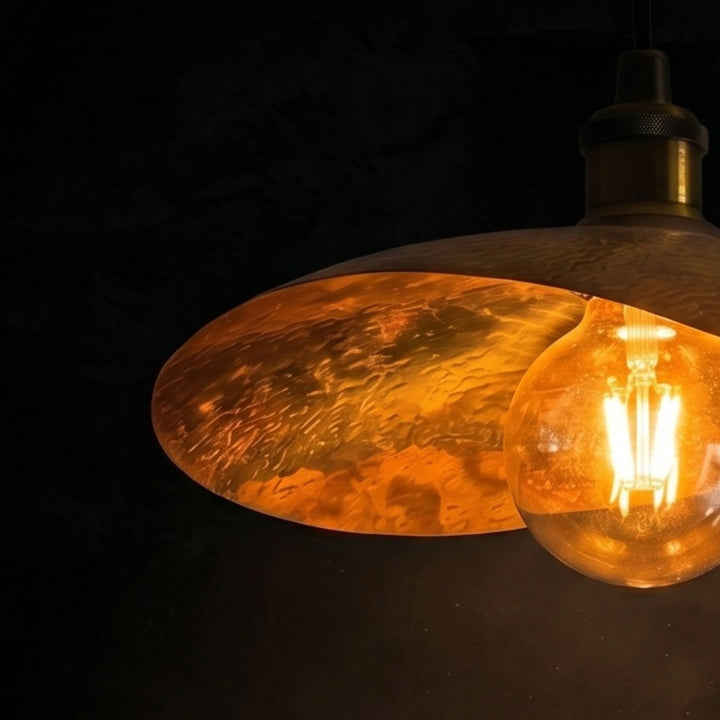 Hammered Brass Pendant Light – Antique Bronze, 5 Sizes 7.8"-24"