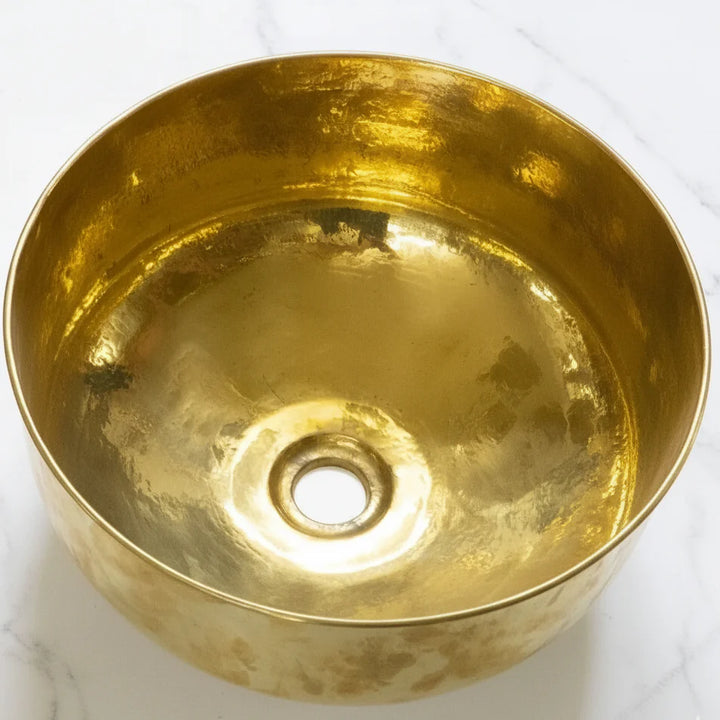 Unlacquered Brass Vessel Sink – Round, 3 Sizes: 11.9", 13.5" or 16"