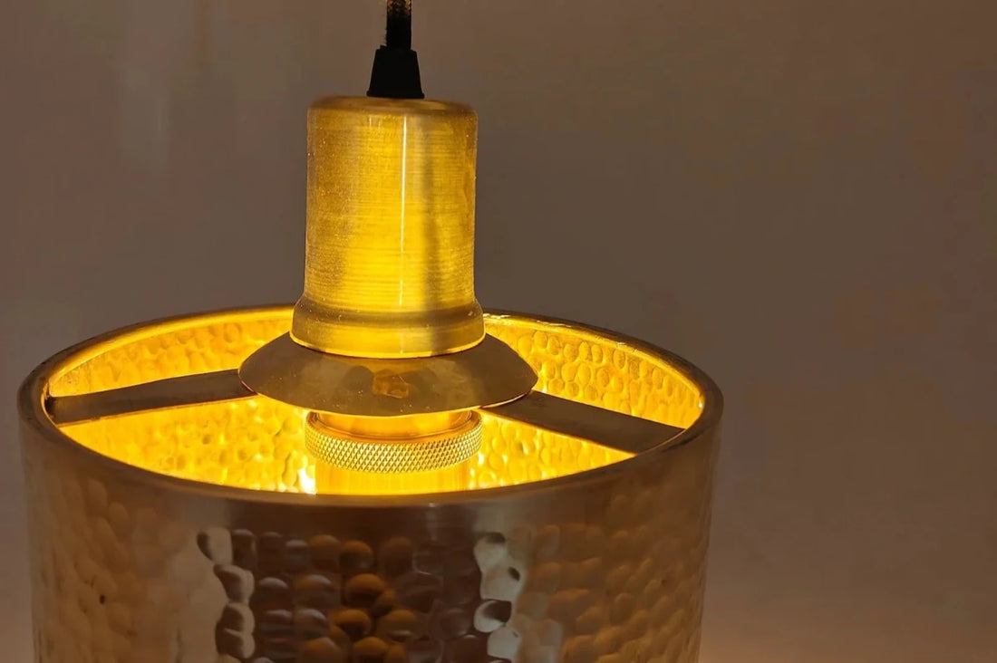 Brass Pendant Light – Unlacquered Cylinder Design - The House Of Brass