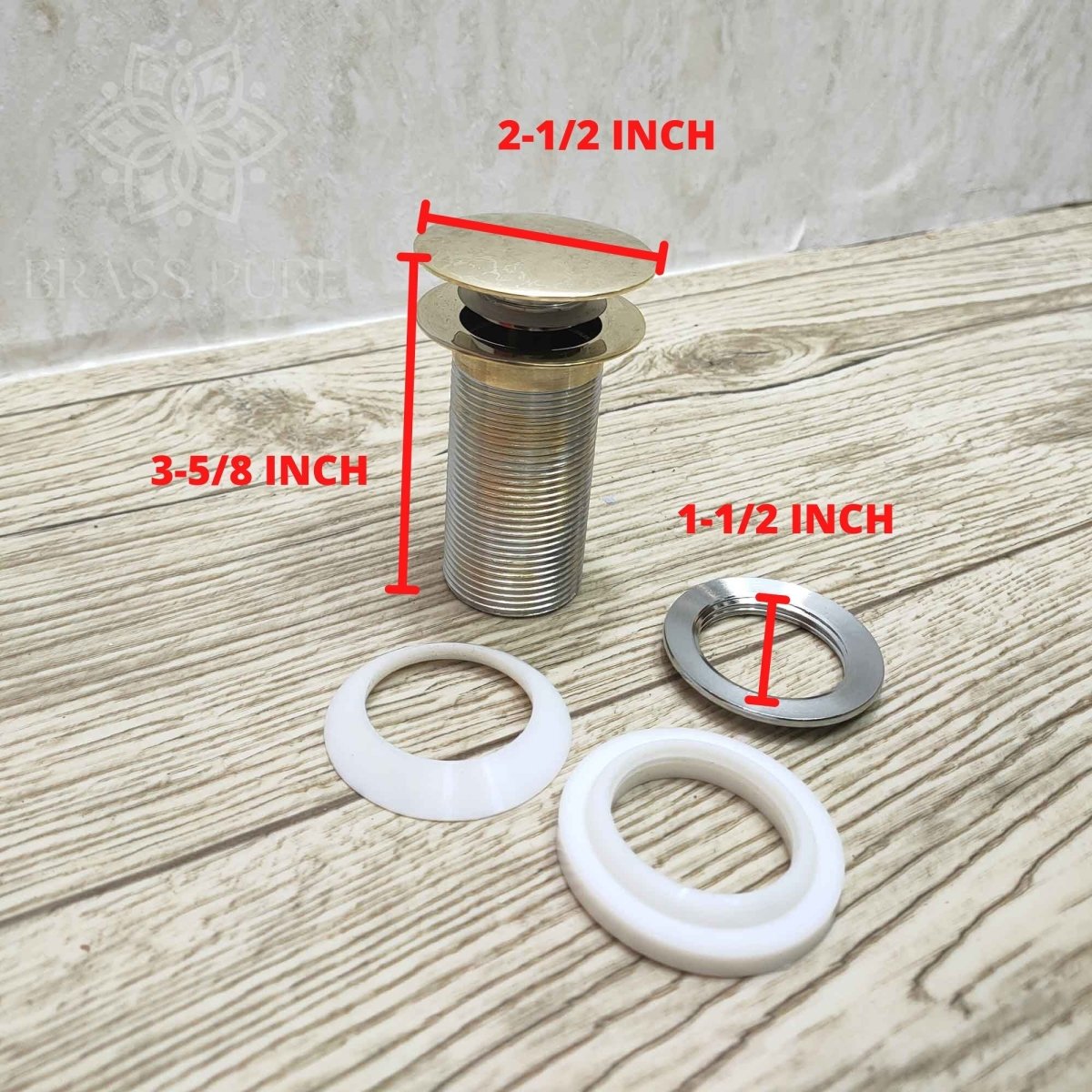 Brass Push-Up Sink Drain - The House Of Brass