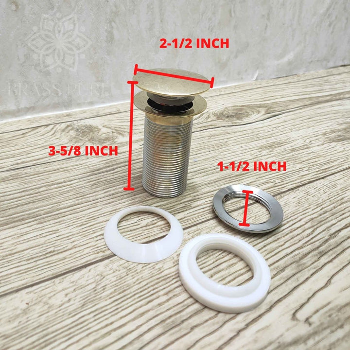 Brass Push-Up Sink Drain - The House Of Brass
