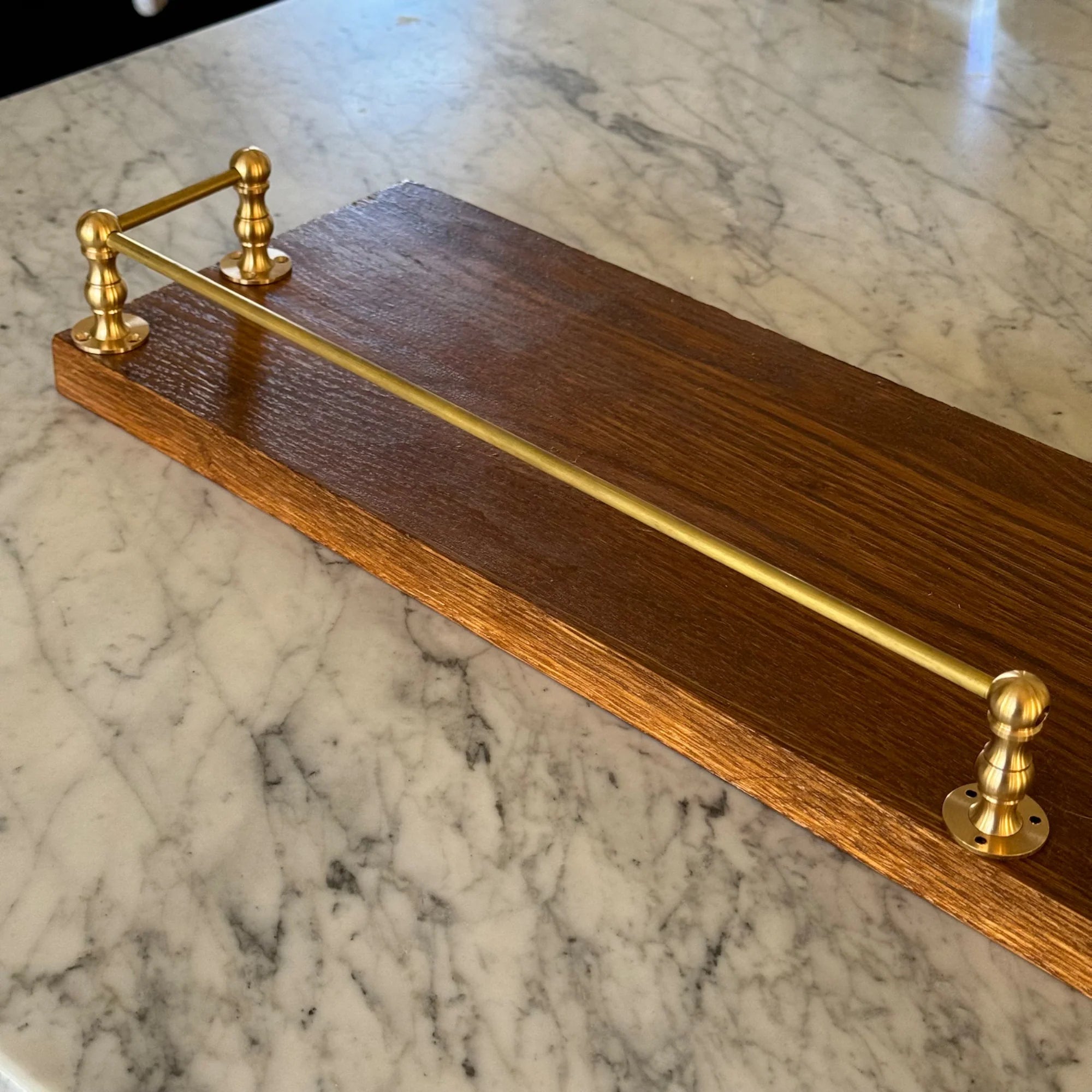 Unlacquered Brass Gallery Rail – Shelf Guard Rail, 10" to 30"