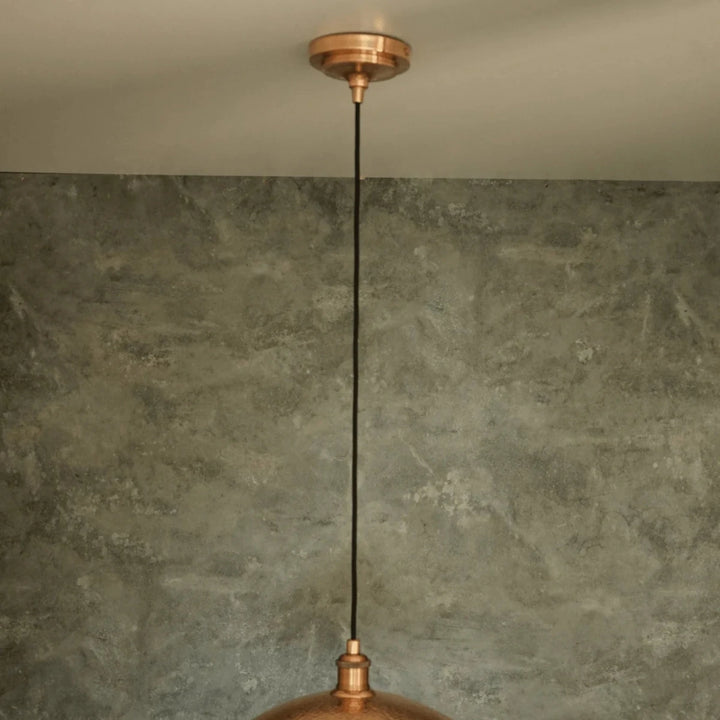Handcrafted Solid Copper Pendant Light - Vintage Hammered Design - The House Of Brass