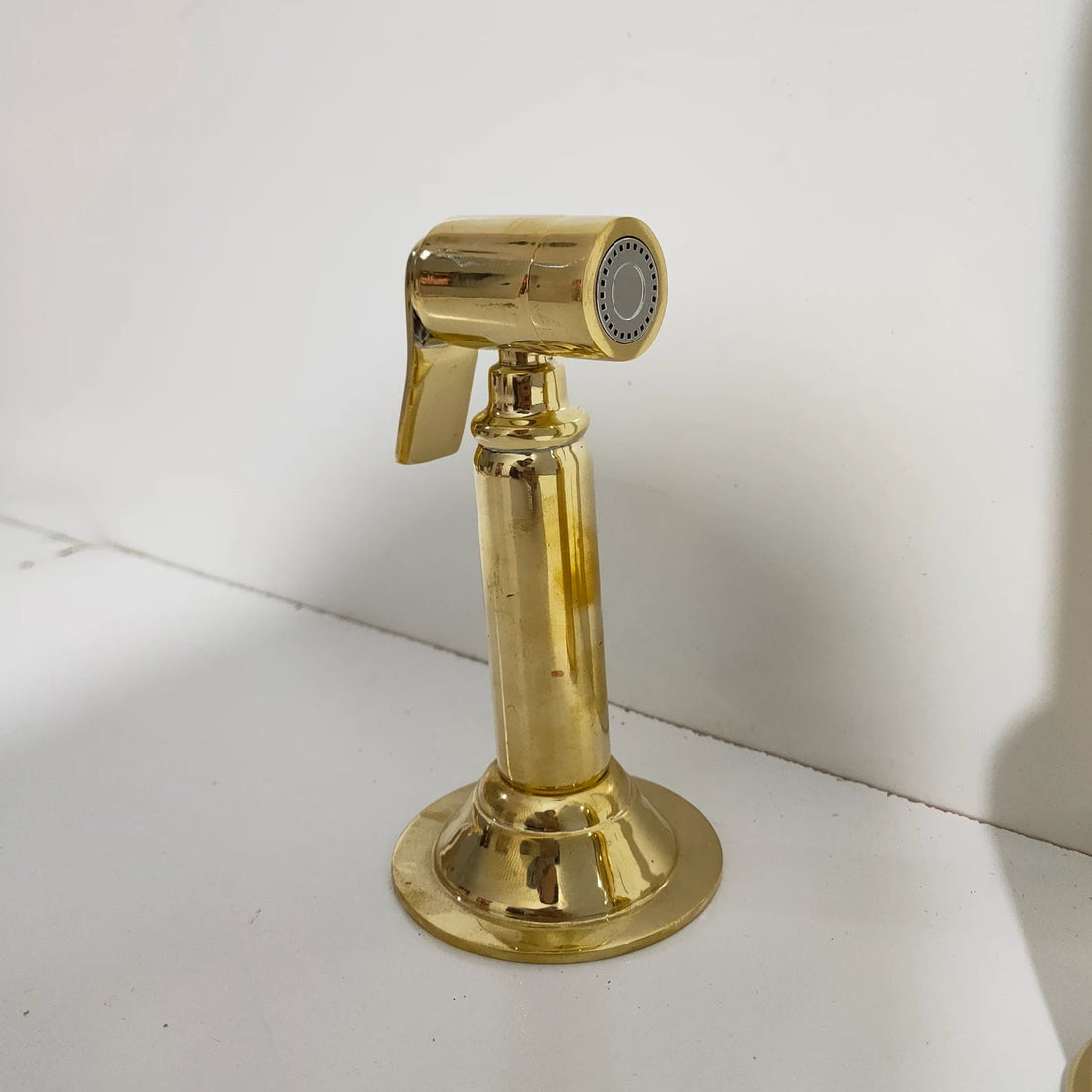 Unlacquered Brass Side Sprayer – High Pressure Kitchen Spray, Lead-Free