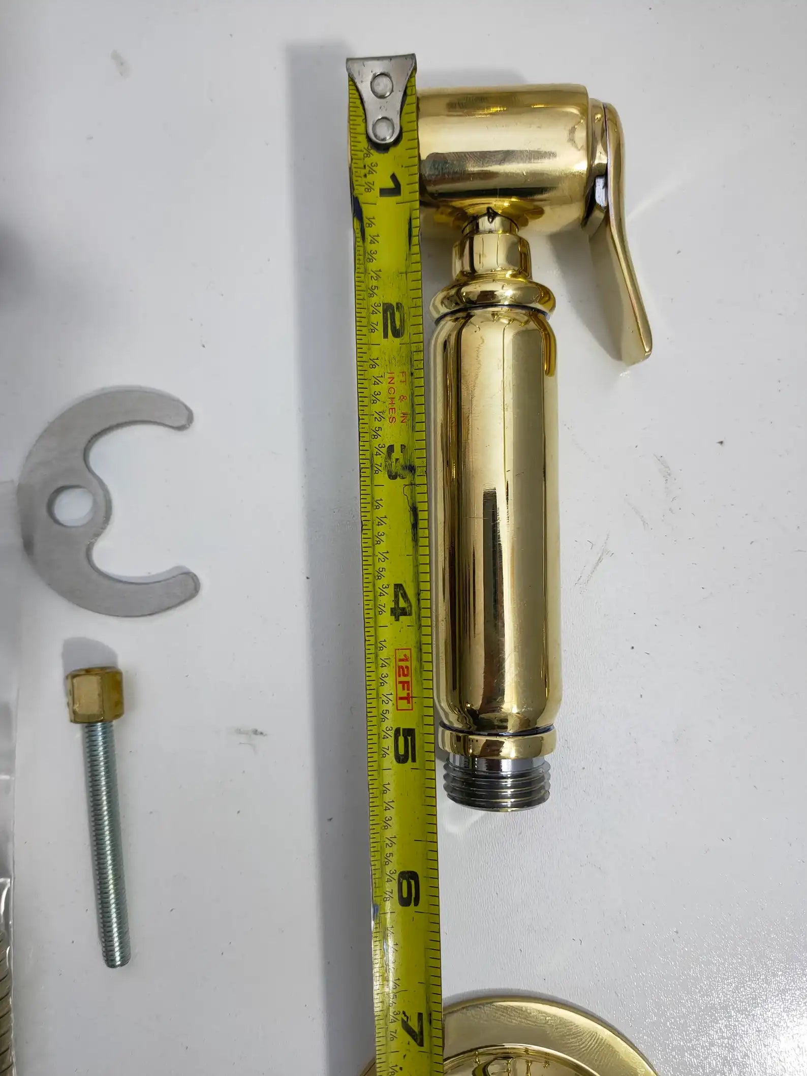 Unlacquered Brass Side Sprayer – High Pressure Kitchen Spray, Lead-Free