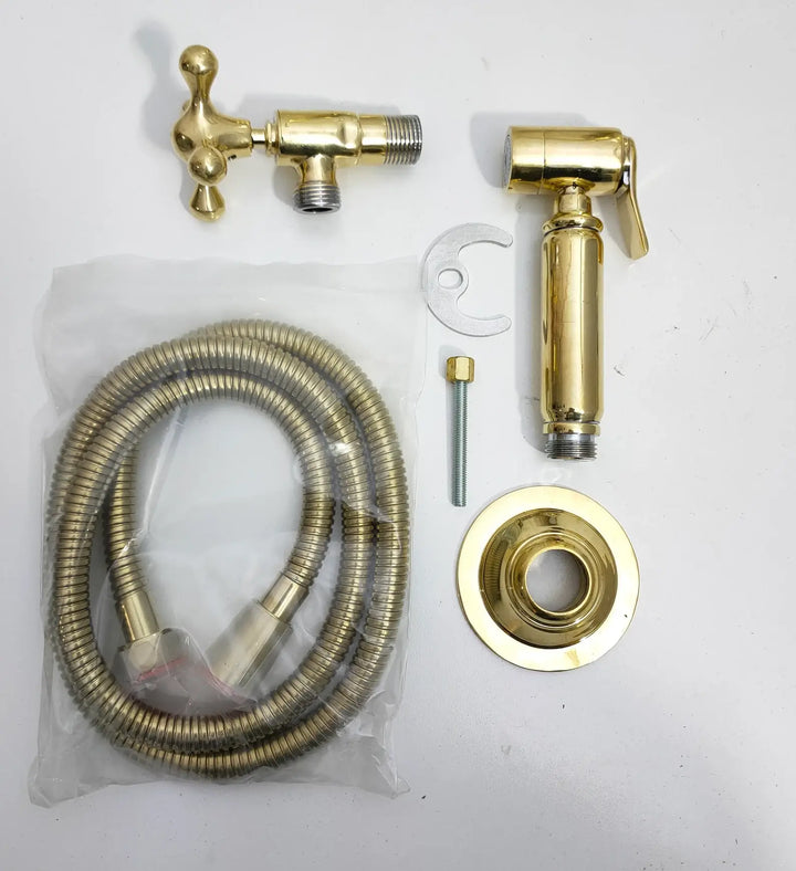 Unlacquered Brass Side Sprayer – High Pressure Kitchen Spray, Lead-Free