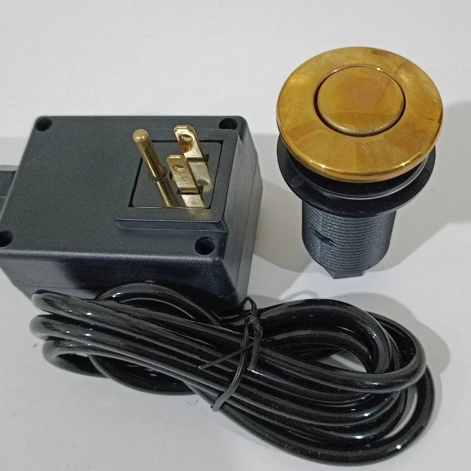 Unlacquered brass air switch kit | Waste Disposal Air Switch Button | Garbage Disposal Air Switch