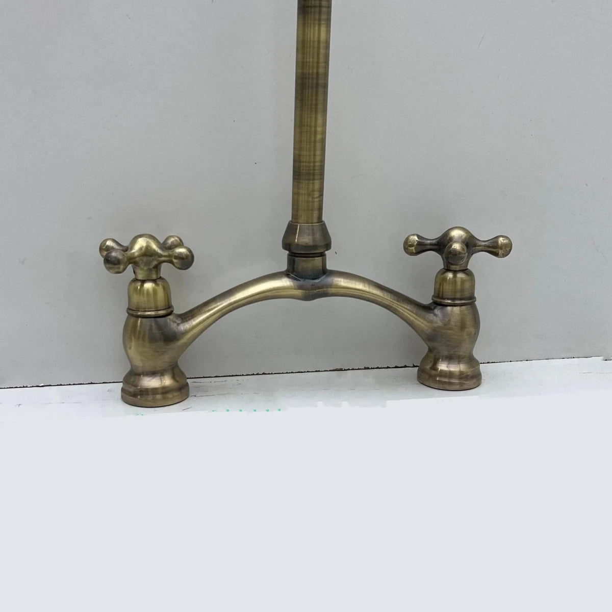 Oil Rubbed Bronze Kitchen Faucet – Bridge Style, Cross Handles, 10" Spout | Solid Brass - The House Of Brass
