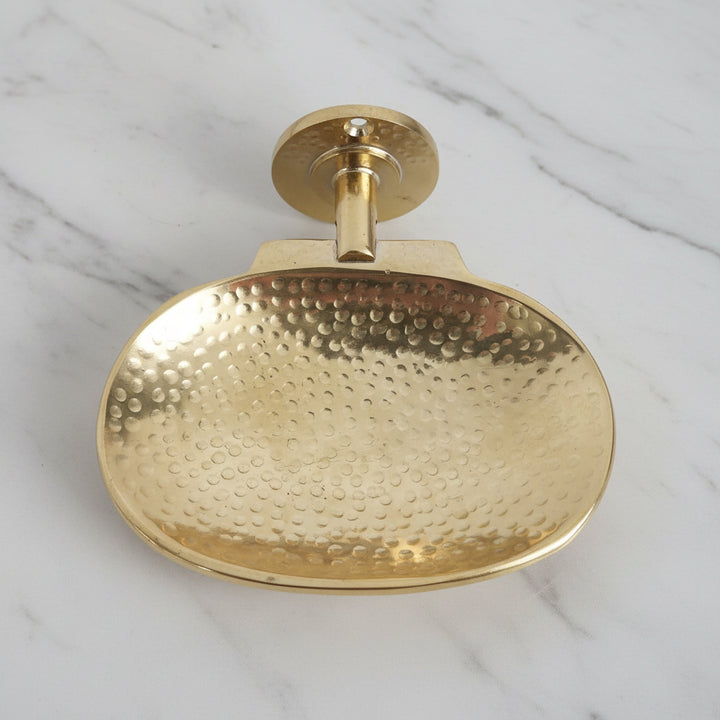 Unlacquered Brass Wall Mounted Soap Dish – Handcrafted, Vintage Style