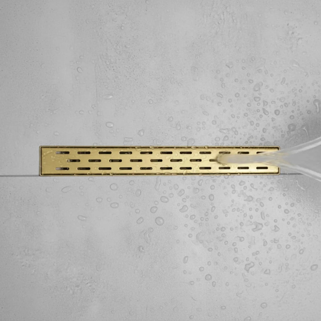Unlacquered Brass Linear Floor Drain - The House Of Brass