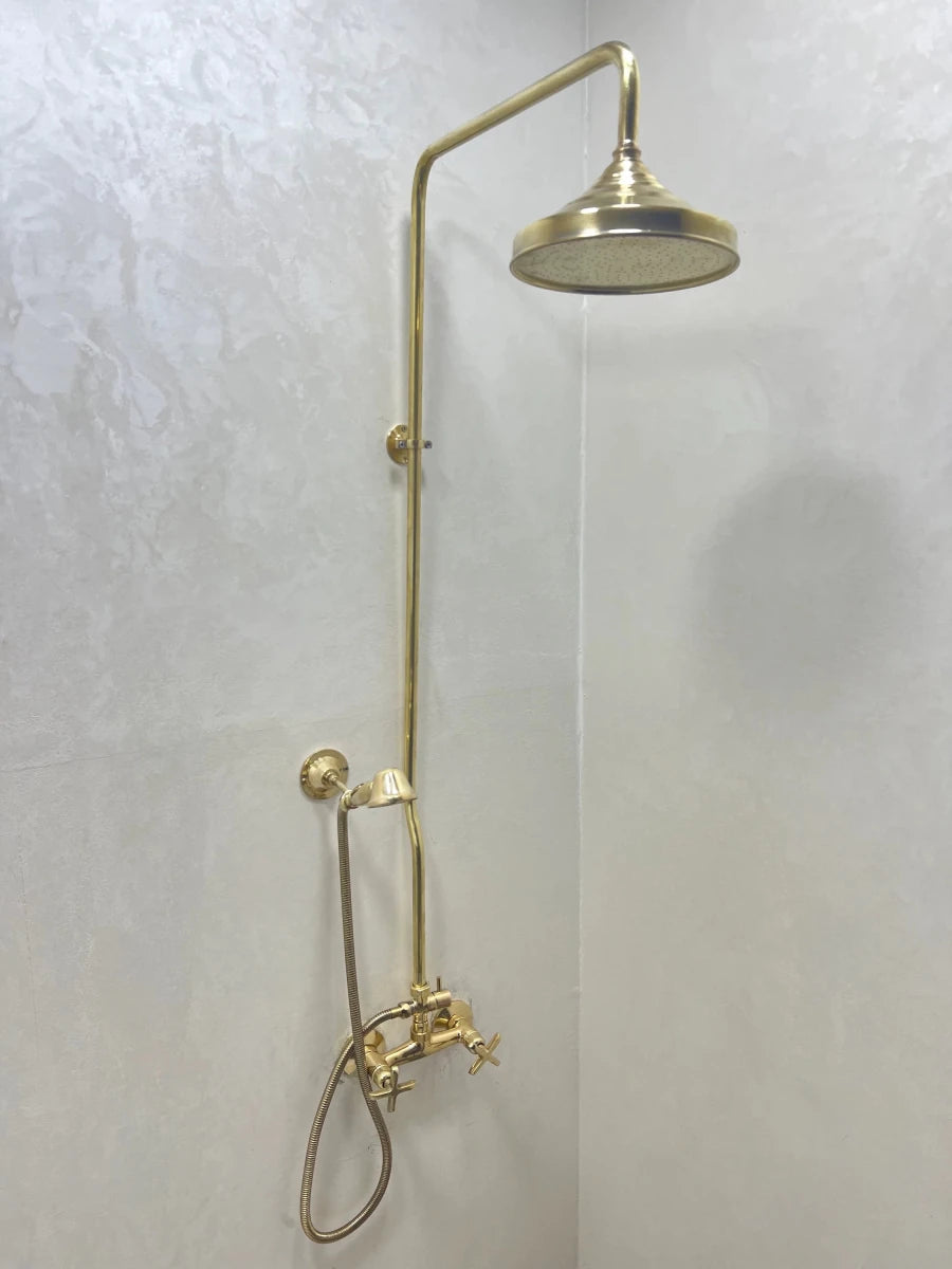 Unlacquered Brass Rain Shower - The House Of Brass
