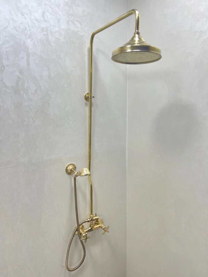 Unlacquered Brass Rain Shower - The House Of Brass