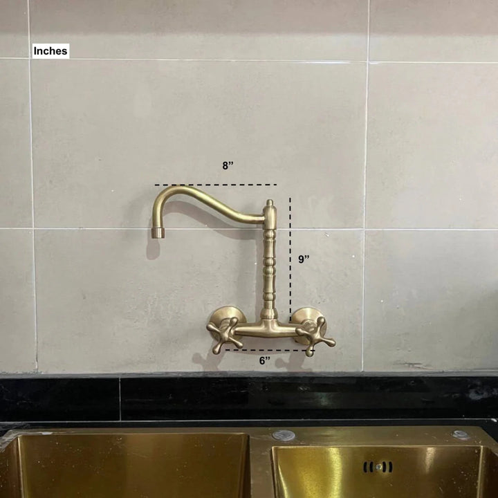 Vintage Wall-Mounted Kitchen Faucet - The House Of Brass