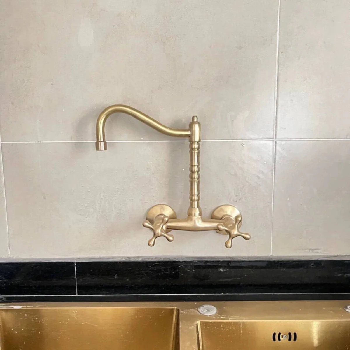 Vintage Wall-Mounted Kitchen Faucet - The House Of Brass